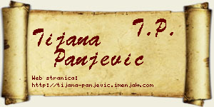 Tijana Panjević vizit kartica